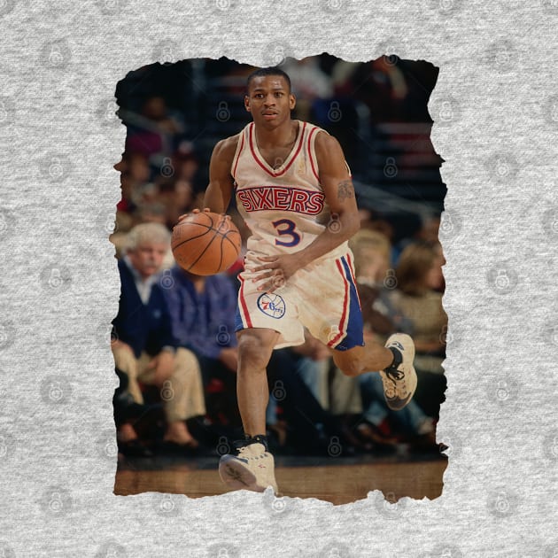 Young Allen Iverson in Sixers by CAH BLUSUKAN